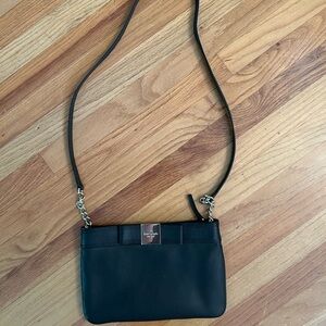 Kate Spade Black Crossbody Bag with Silver Accents